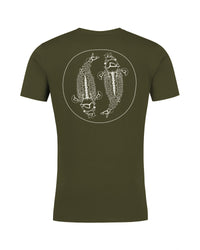 Damen Mandala T-Shirt - Dark Olive