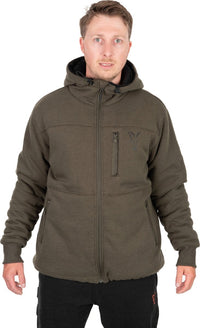 Kollektion Sherpa Kapuzenpullover Grün/Schwarz