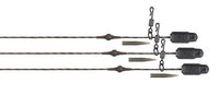 Edges Naturals Heli-Clip Rigs - 50lb Kupferkern - 3 Stück - Fertige Heli-Leader
