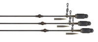 Edges Tuff Tungsten Tubing Heli-Clip Rigs - 3 Stück - Für Helikoptermontagen