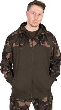 LW Khaki Camo Split Reißverschluss Kapuzenpullover