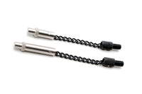 Schwarze Edelstahlkette mit Adapter
