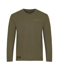 Mindset Minimal Langarmshirt - Dunkel Olive  
