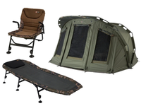 Karpfen-Bundle – Stuhl, Bedchair & 2-Mann-Bivvy