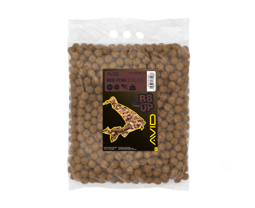 Avid Carp B8 - Up - Red Fish - 5KG - 20mm - Voerboilies - KarperCentrale