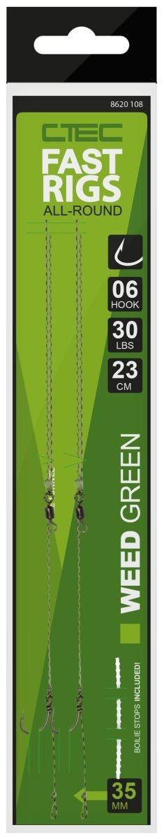 Fast Carp Rigs - Weedy Green - 2 Stück
