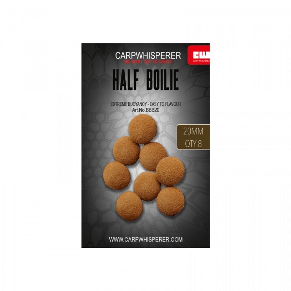 Carp Whisperer Half Foam - Pop - Up Boilies - 15mm - KarperCentrale