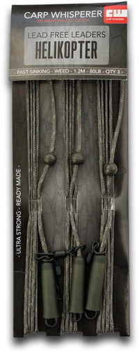 Helikopter-Vorfach - Fertig gebunden - 100cm - Algen-Grün