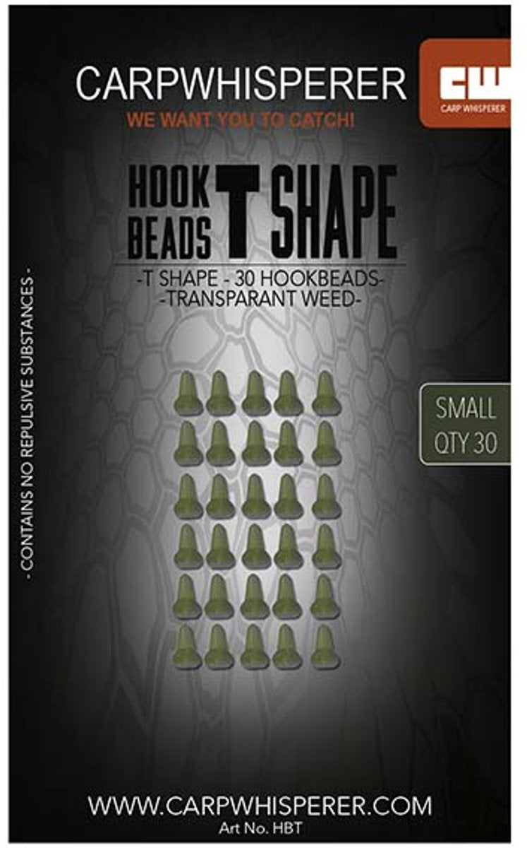 Hakenperlen - T-Form - Krautgrün - 30 Stück