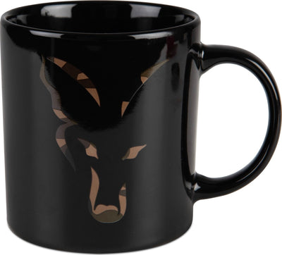 Fox Black and Camo Head Ceramic Mok - dé KarperCentrale