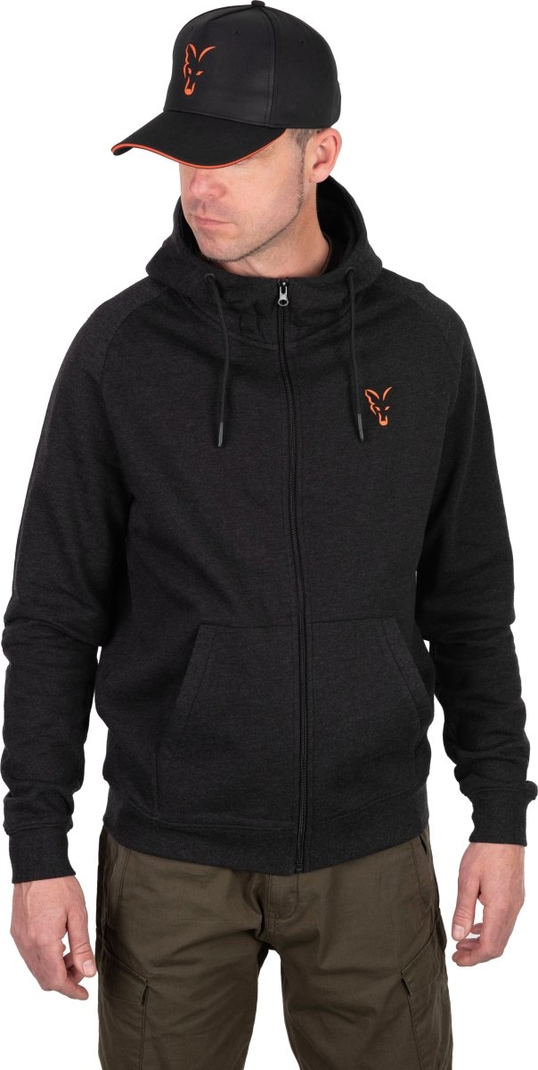 Kollektion LW Kapuzenpullover Schwarz/Orange