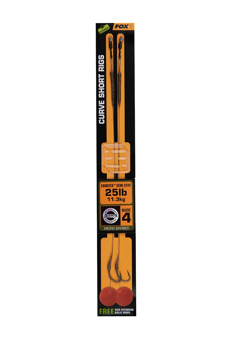 Fox Edges Curve Short Camotex Semi Stiff Ready Rigs - dé KarperCentrale