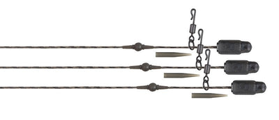 FOX Edges Naturals Heli - Clip Rigs - 50lb Copper Core - 3pcs - Kant - en - Klare Heli Leaders - KarperCentrale