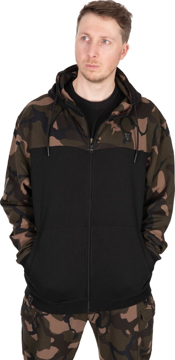Fox LW Black Camo Split Zip Hoody - dé KarperCentrale