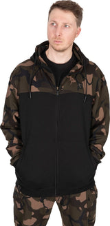 LW Black Camo Split Reißverschluss Kapuzenpullover