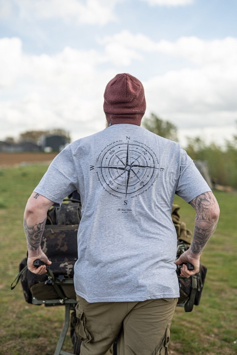 Korda Compass Tee - Heather Grey - KarperCentrale