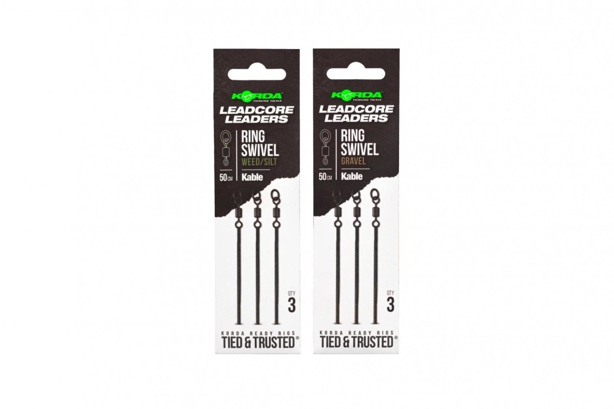 Korda Kable Leadcore Leader - 50cm - Ring Swivel - KarperCentrale
