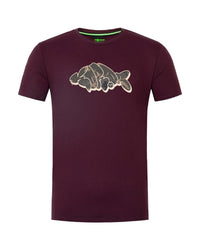 Outline - T-Shirt - Burgunderrot