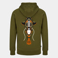 Kapuzensweatshirt - Echtes Leder