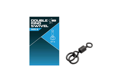 Nash Tackle Double Ring Swivel Size 8 - KarperCentrale