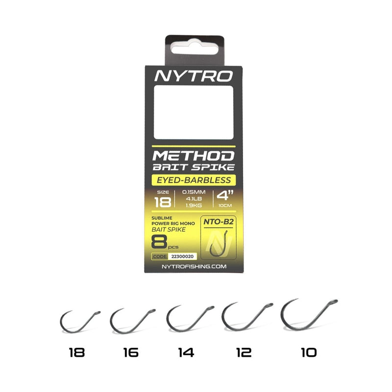 NTO-B2 Widerhakenloser Method Bait Spike Rig - 10cm